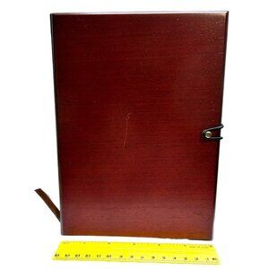 Hard-Bound Cherrywood Journal Notebook